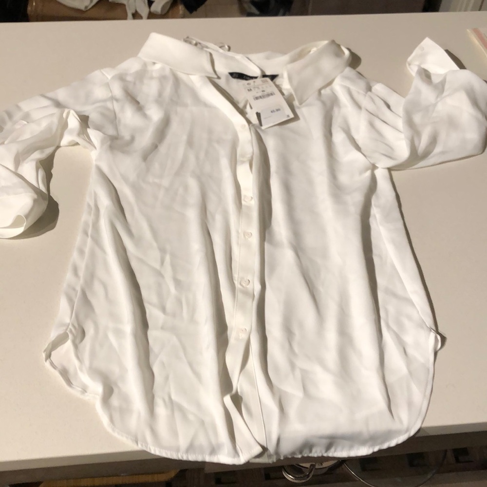 Zara basic white button down